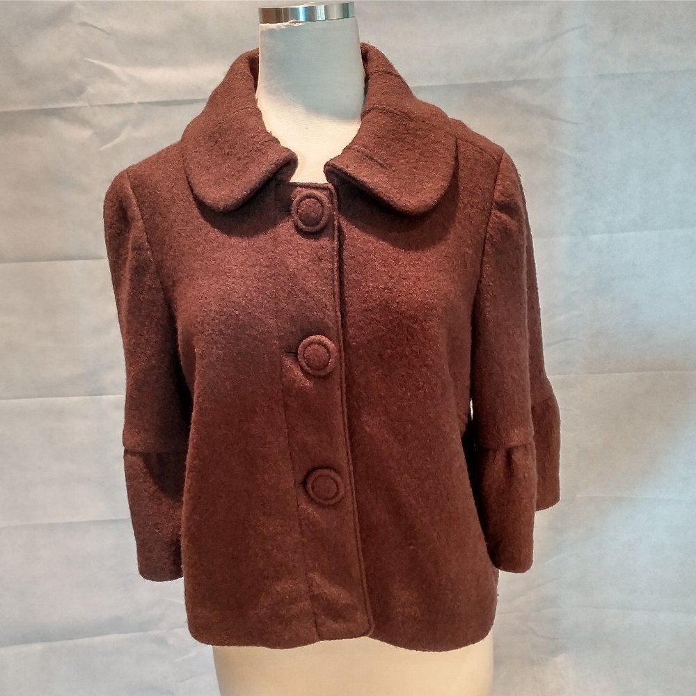Frenchi Wool Coat- Brown